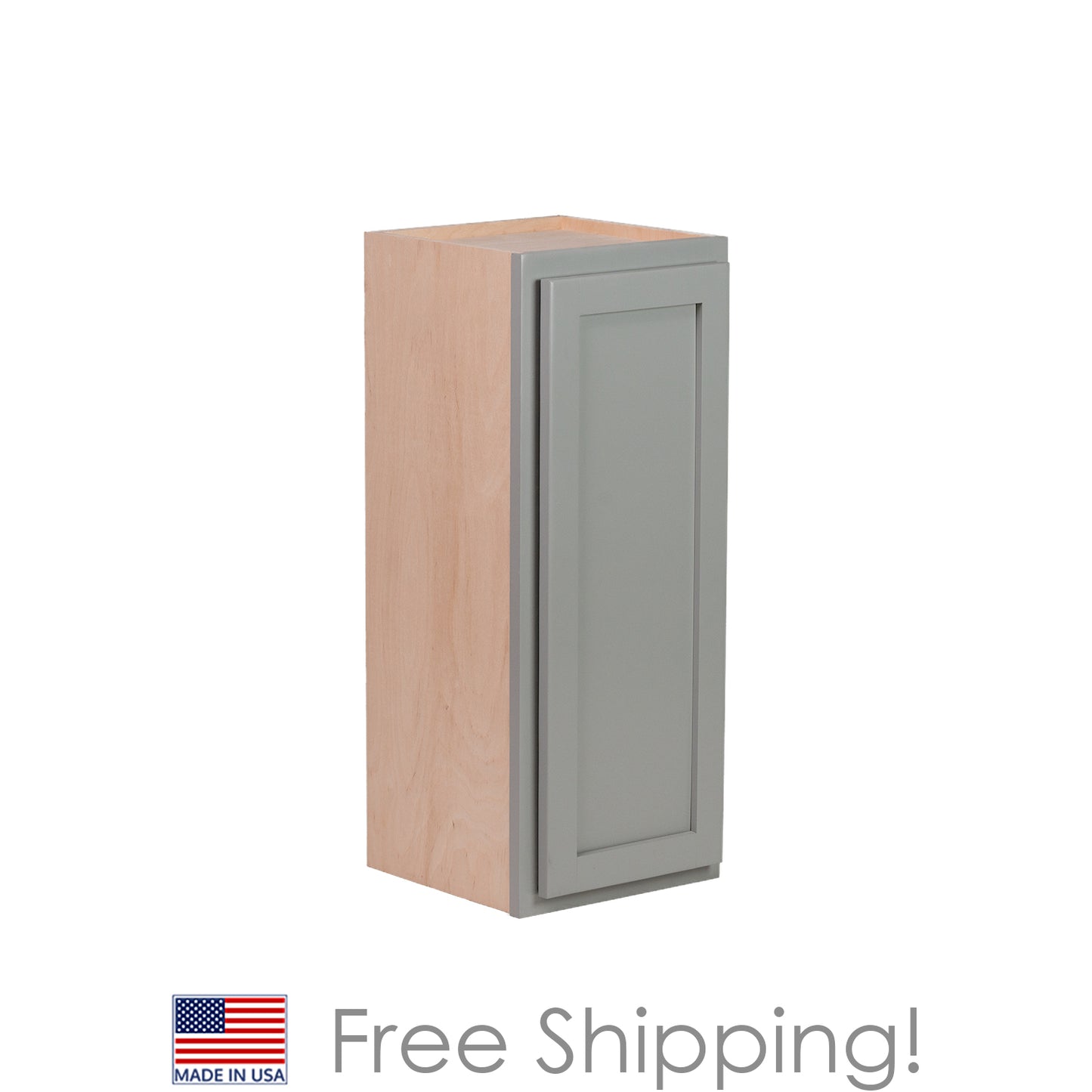 Quicklock RTA (Ready-to-Assemble) Magnetic Gray Wall Cabinet- Single Door 36"H x (18", 21", 24"W)