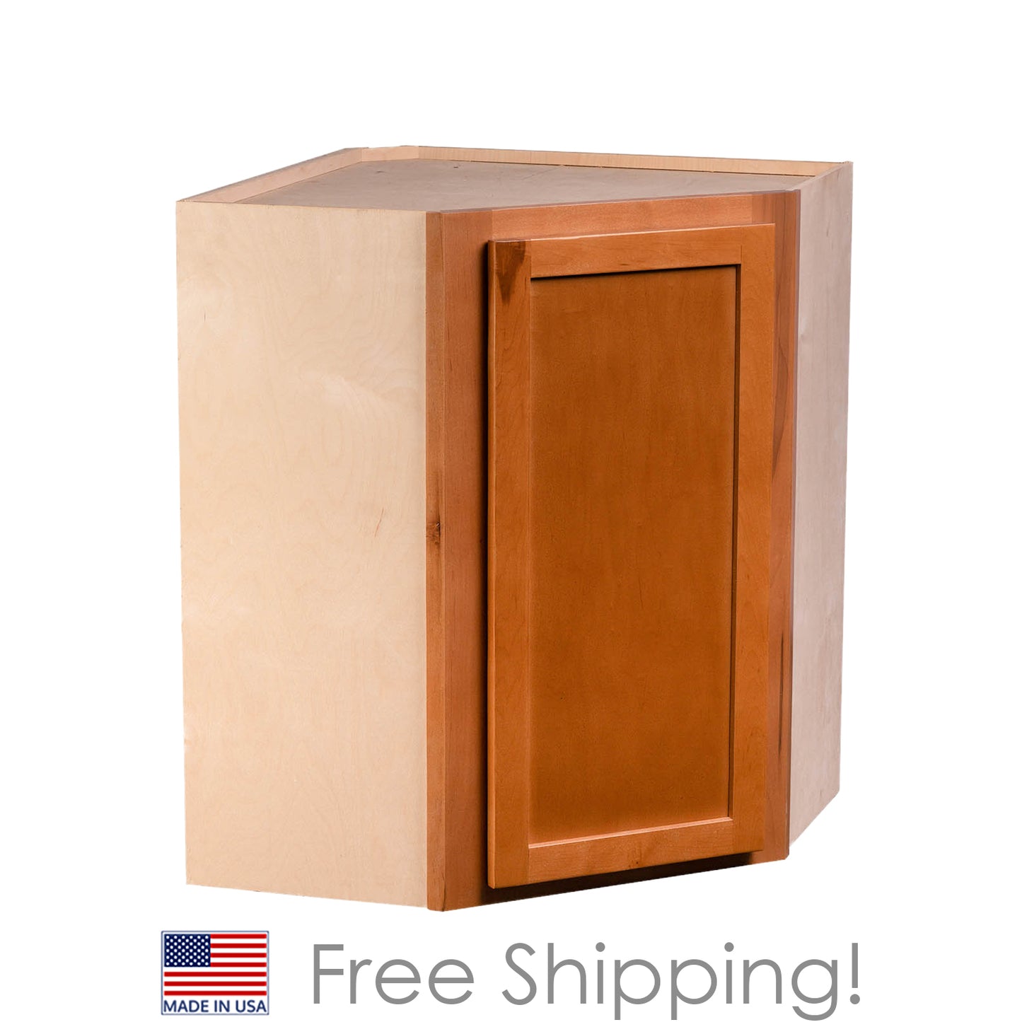 Quicklock RTA (Ready-to-Assemble) Provincial Stain 24"WX36"HX12"D Wall Corner Cabinet