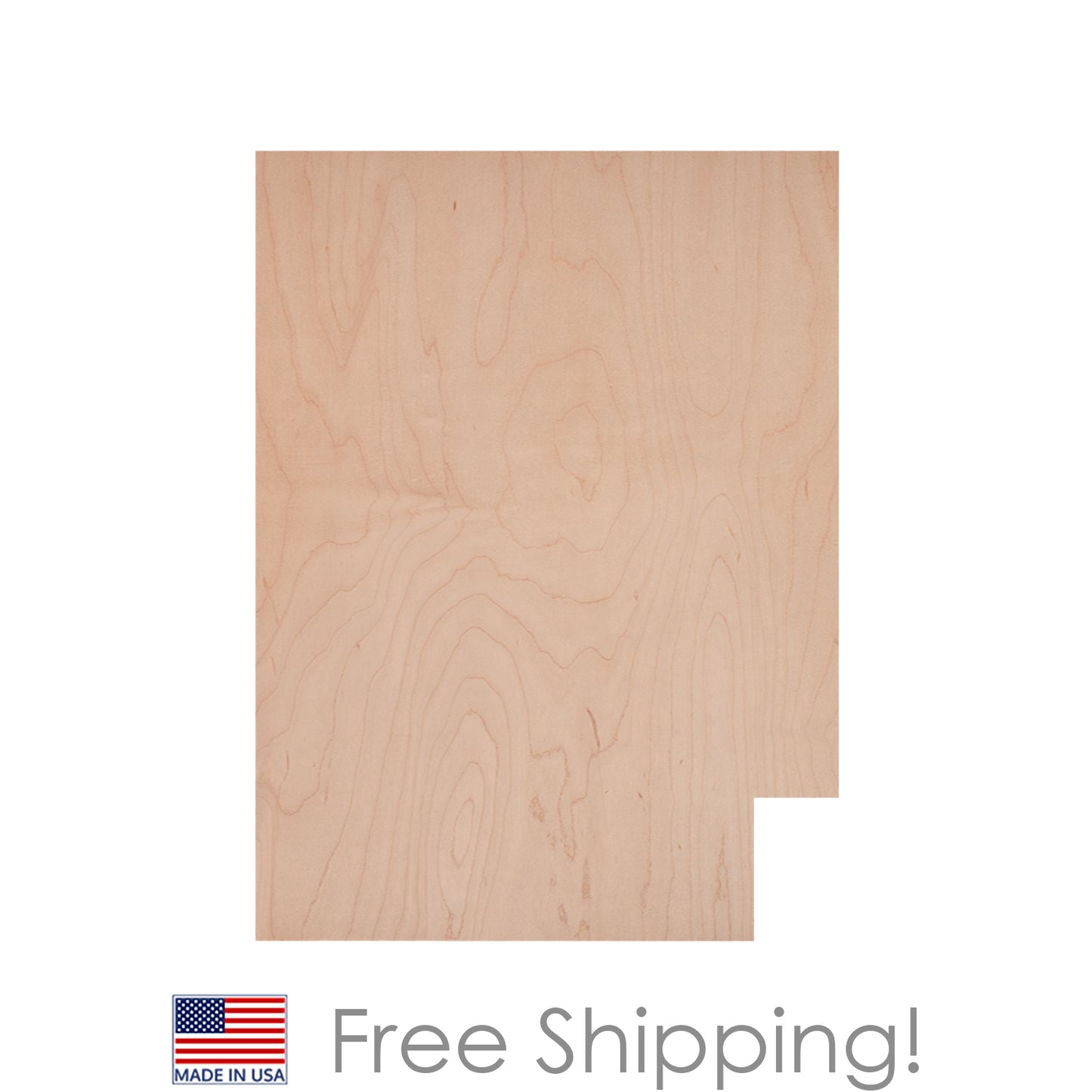 Quicklock RTA (Ready-to-Assemble) Raw Maple .25"X23.25"X34.5" End Panel - Left Side