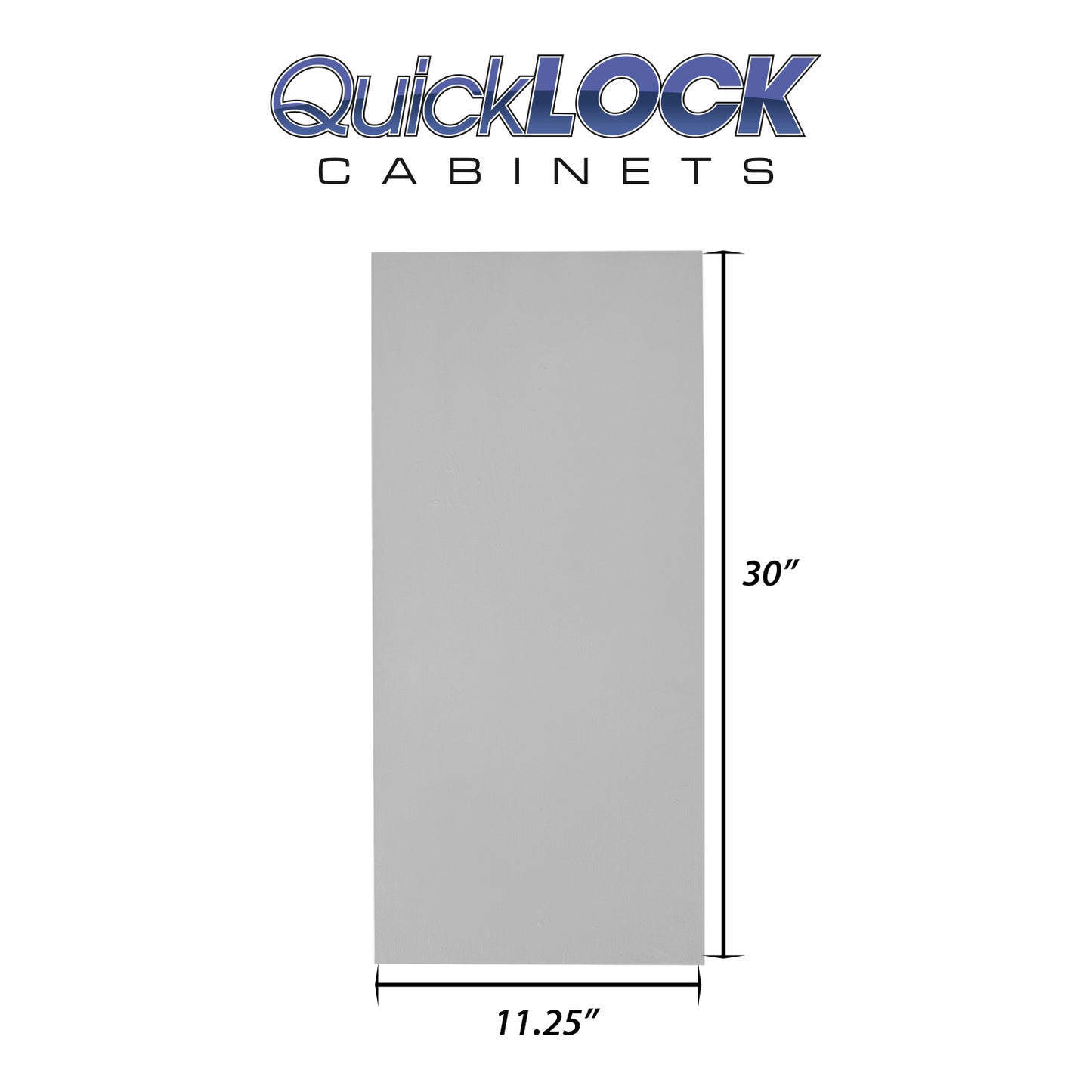 Quicklock RTA (Ready-to-Assemble) Magnetic Grey .25"X11.25"X30" End Panel