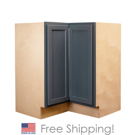 Quicklock RTA (Ready-to-Assemble) Needlepoint Navy Lazy Susan Cabinet | 18"D x 30" W x 34.5"