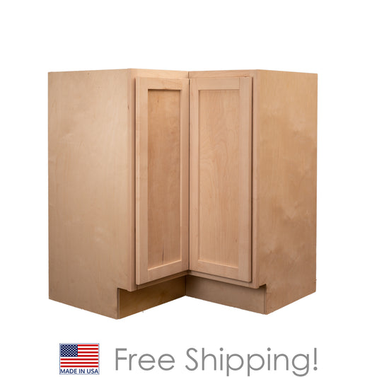 Quicklock RTA (Ready-to-Assemble) Raw Maple Lazy Susan Cabinet | 18"D x 30" W x 34.5"