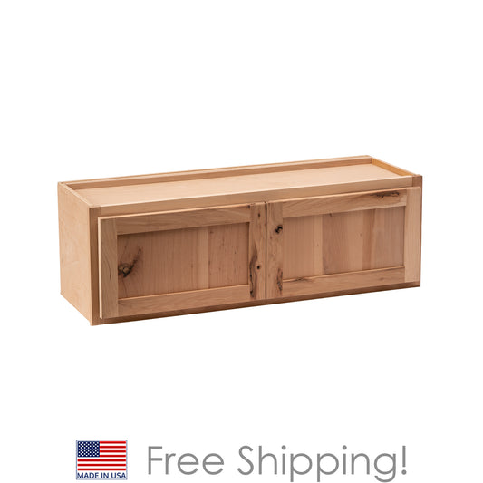 Quicklock RTA - Winding River Collection - Raw Hickory 30"Wx12"Hx12"D Microwave Wall cabinet