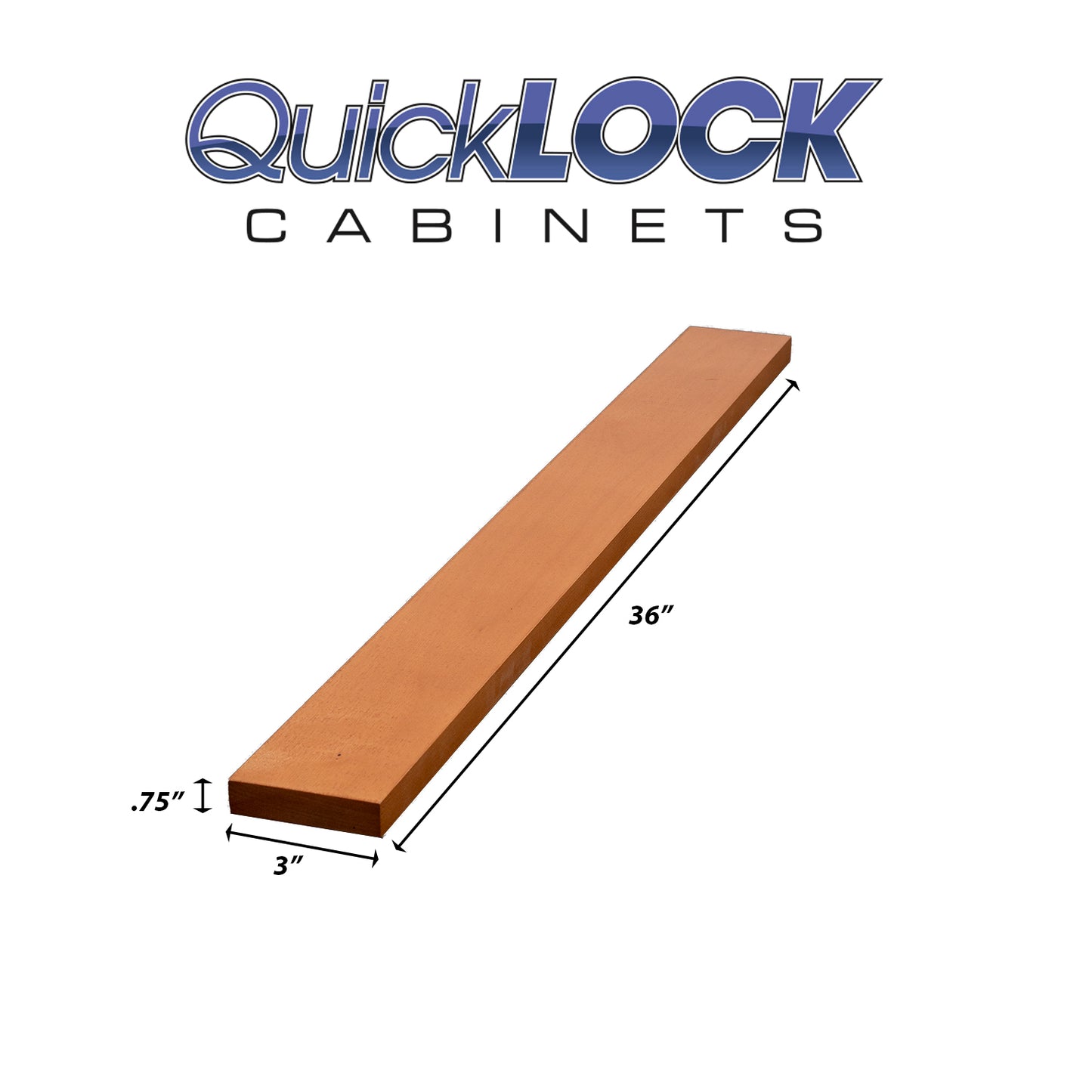 Quicklock RTA (Ready-to-Assemble) Provincial Stain .75"X3"X36" Filler