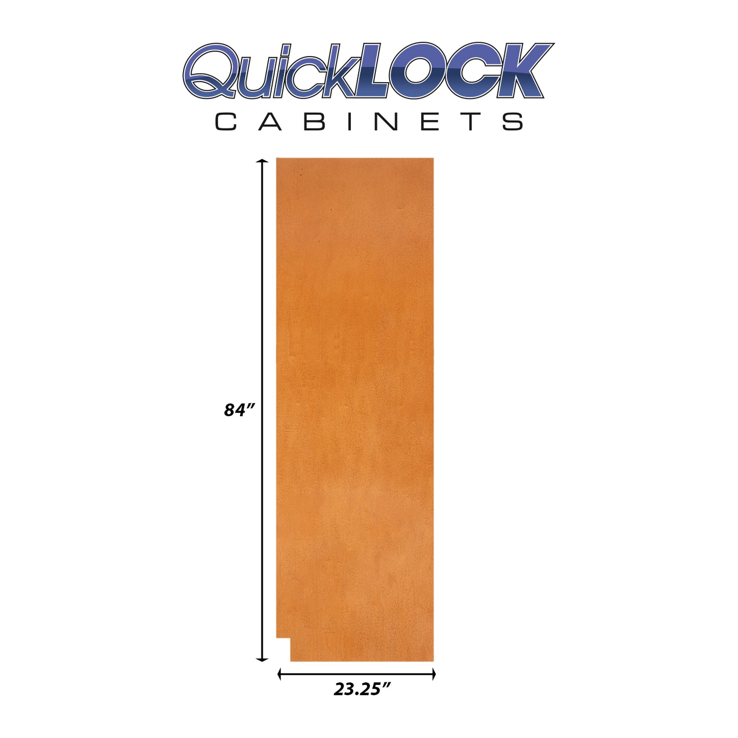 Quicklock RTA (Ready-to-Assemble) Provincial Stain .25"X23.25"X84" Pantry End Panel - Right Side