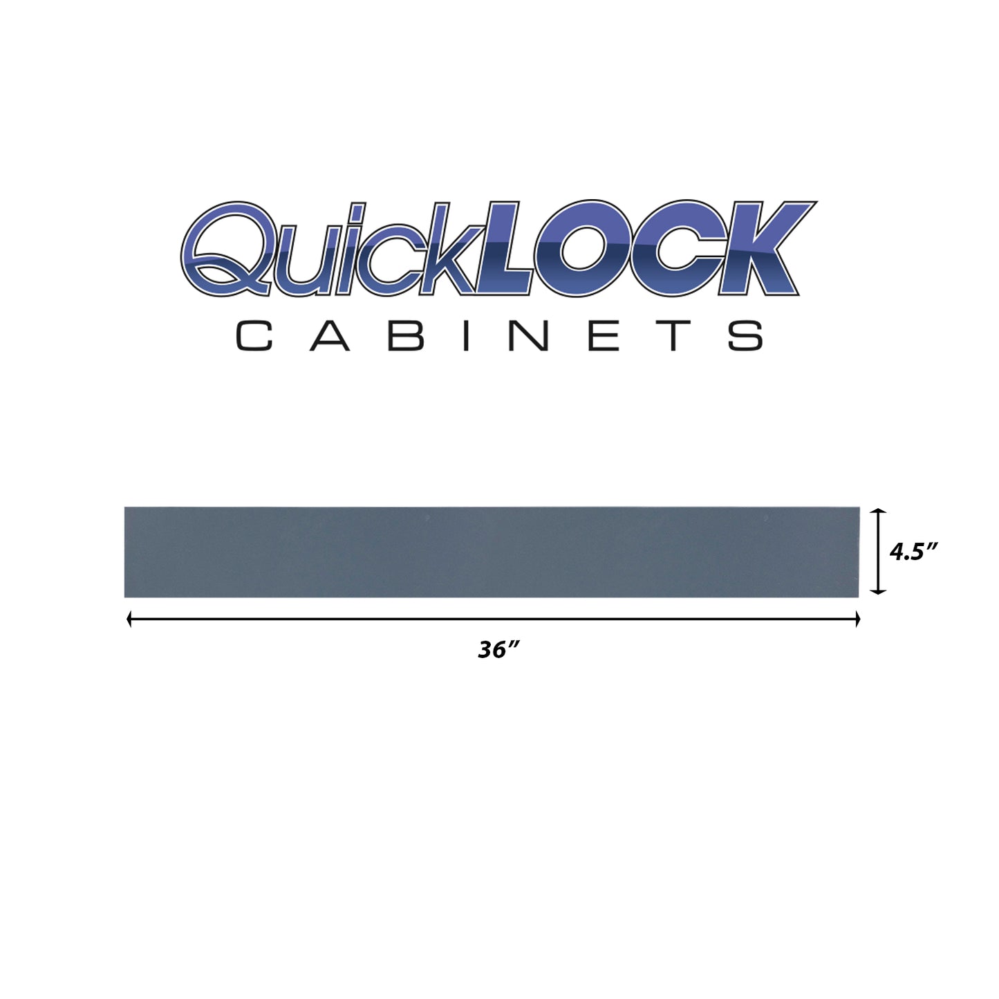 Quicklock RTA (Ready-to-Assemble) Needlepoint Navy .25"X4.5"X36" Toe Kick